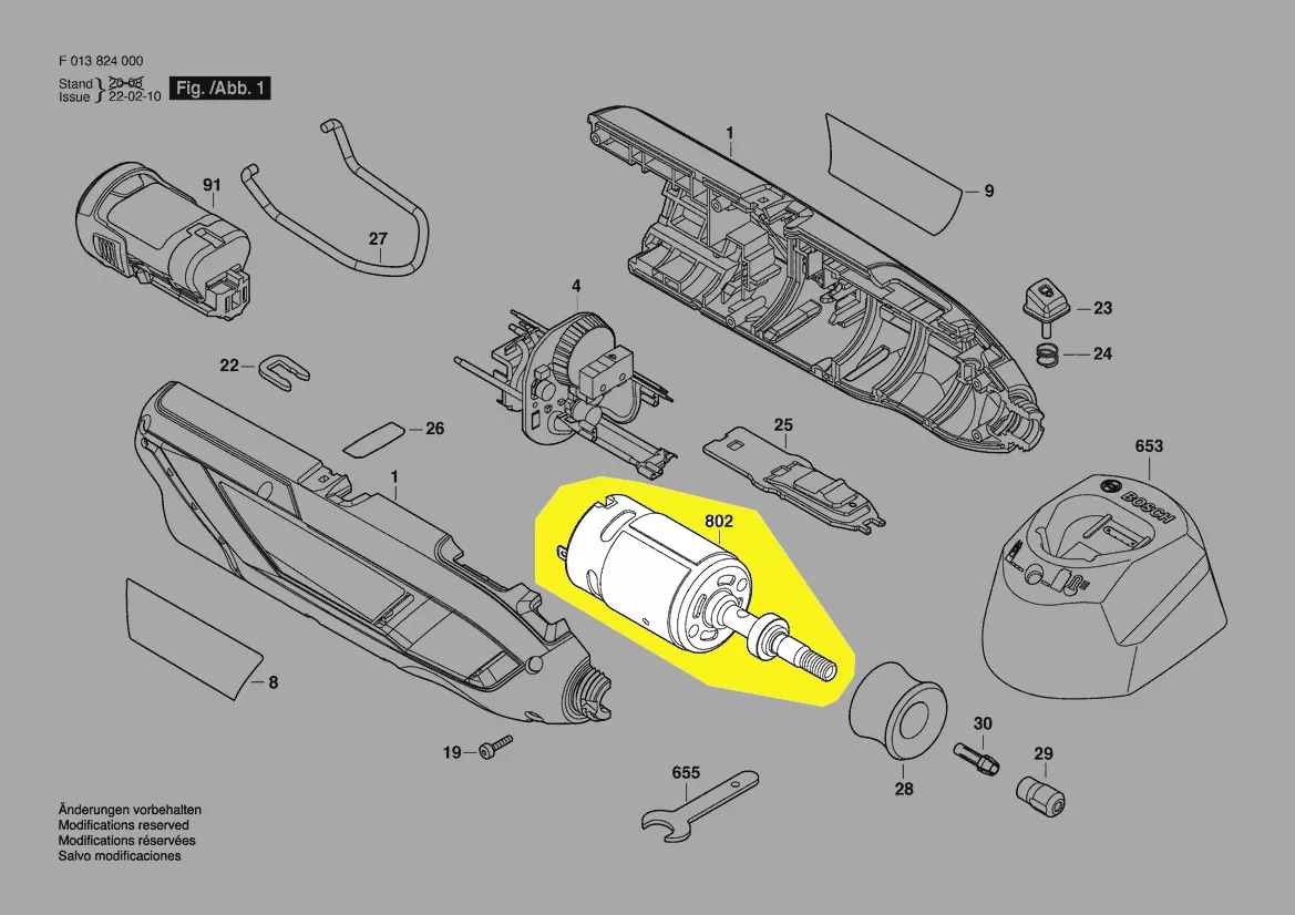 Moteur réf. 1 605 A00 0FR Dremel